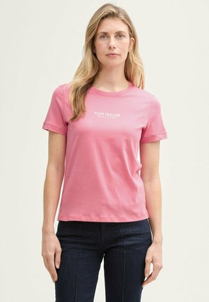 TOM TAILOR LOGO EMBROIDERY - T-shirt con stampa - bright rose