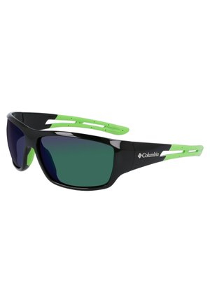 UTILIZER - Lunettes de soleil - shiny black/green green mirr