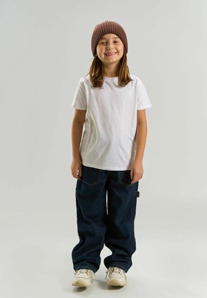 The New, TNBERN BAGGY FIT WORKER JEANS UNISEX - Džínsy voľného strihu - unwashed blue denim