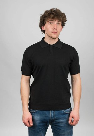 Dalle Piane Cashmere TWO-BUTTON SHORT SLEEVE - Poloshirts - nero