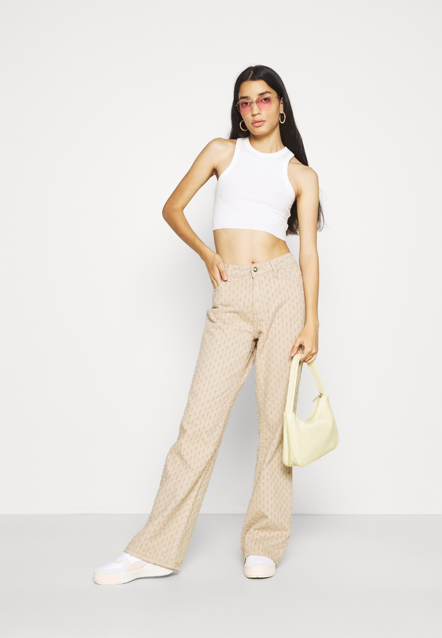 Jaded London DISTRESSED SLOUCHY - Pantaloni - putty/grigio denim - Zalando .it