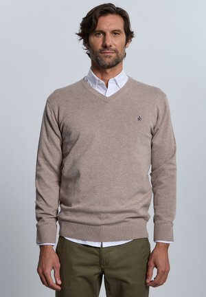 CUELLO PICO CLÁSICO - Jersey de punto - beige