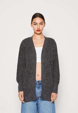 ICHI IHNOVO - Strickjacke - dark grey melange