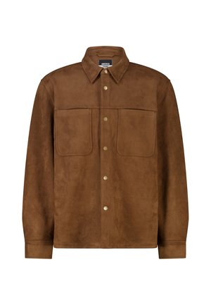 America Today, TRUCKER JACKET - Imitatieleren jas - brown