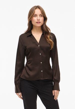 VILA VIKASSIA SHIRT - Hemdbluse - coffee bean