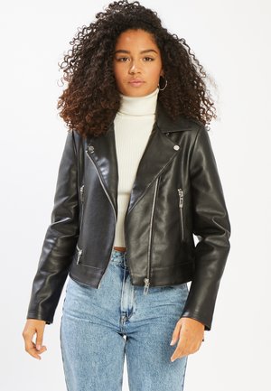 Leather jacket - schwarz