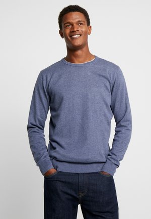 BASIC CREW NECK - Jumper - vintage indigo blue melange