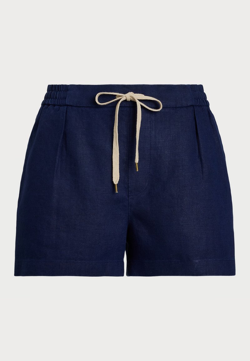 Polo Ralph Lauren PLEATED LINEN DRAWSTRING SHORT - Pantaloni scurți - newport navy