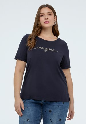 CON SCRITTA CRYSTAL - T-shirts print - blu