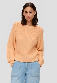 QS MIT ELEMENTEN - Strickpullover - brown