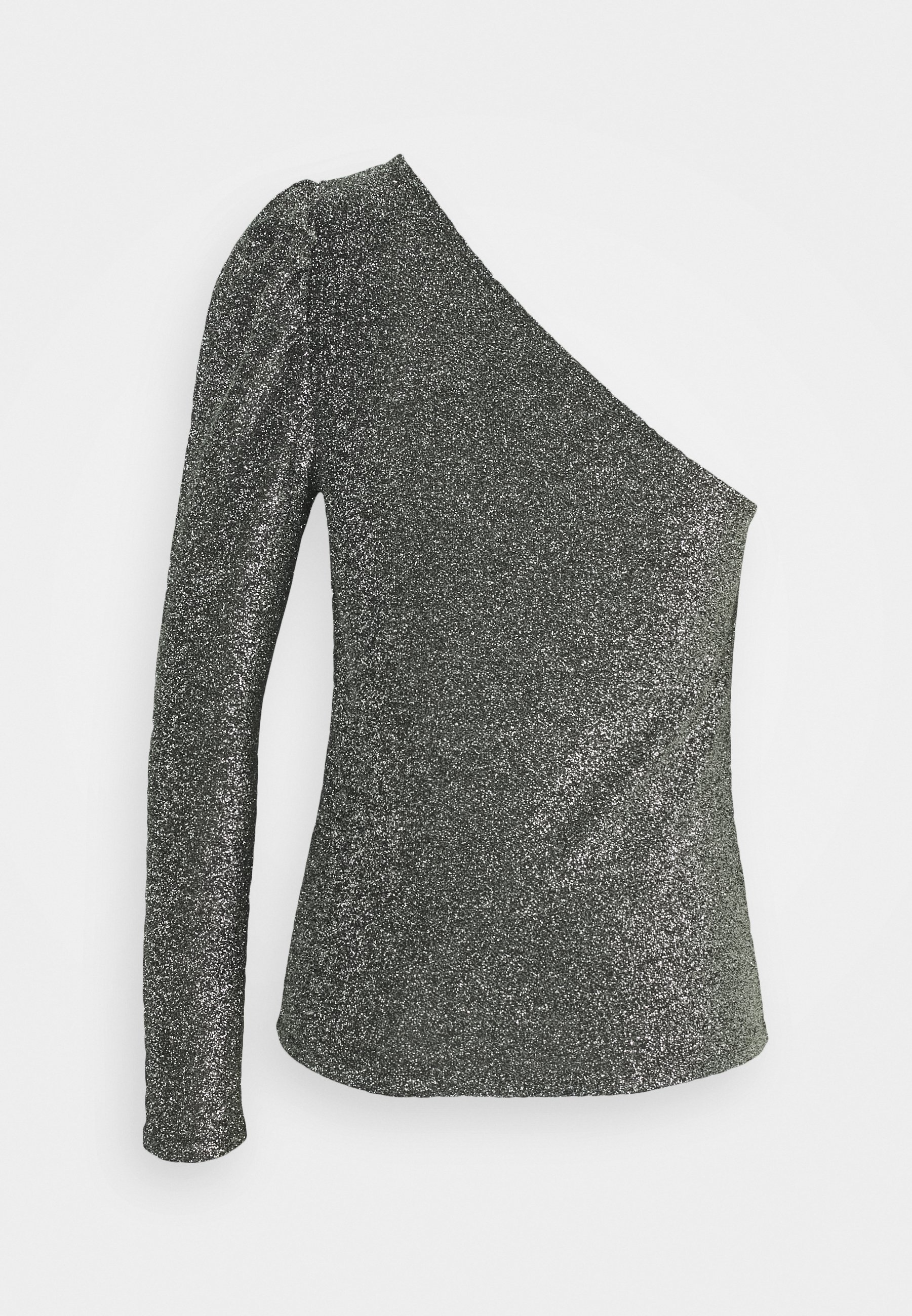 one shoulder top glitter