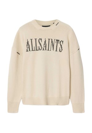 AllSaints, CROSSED CREW - Sweatshirt - ecru white