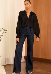 Love & Roses NECK DOBBY  - Camicia - black