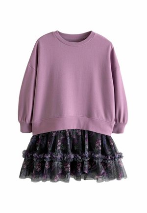2-IN-1 LONG SLEEVE - REGULAR FIT - Vardagsklänning - lilac purple black floral print