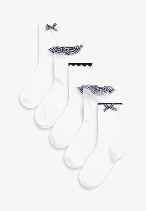 5 PACK - Čarape - white and navy blue