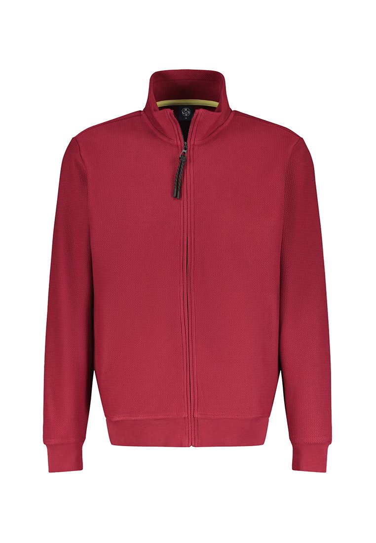 Lerros Sweater met rits bordeauxrood