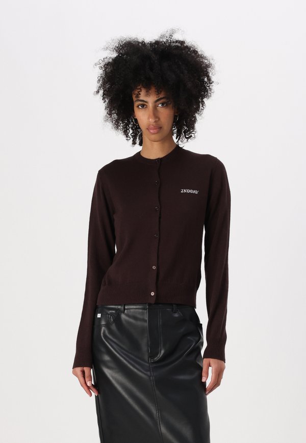 VINNY - Cardigan - chocolate plum