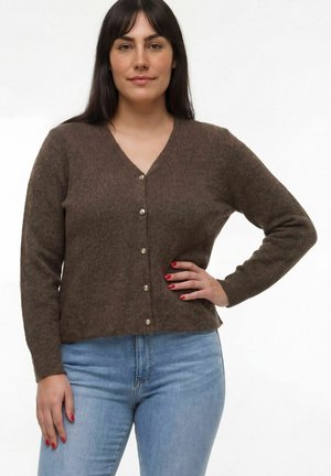 Vero Moda Curve VMCGRACE - Striktrøje - chocolate chip