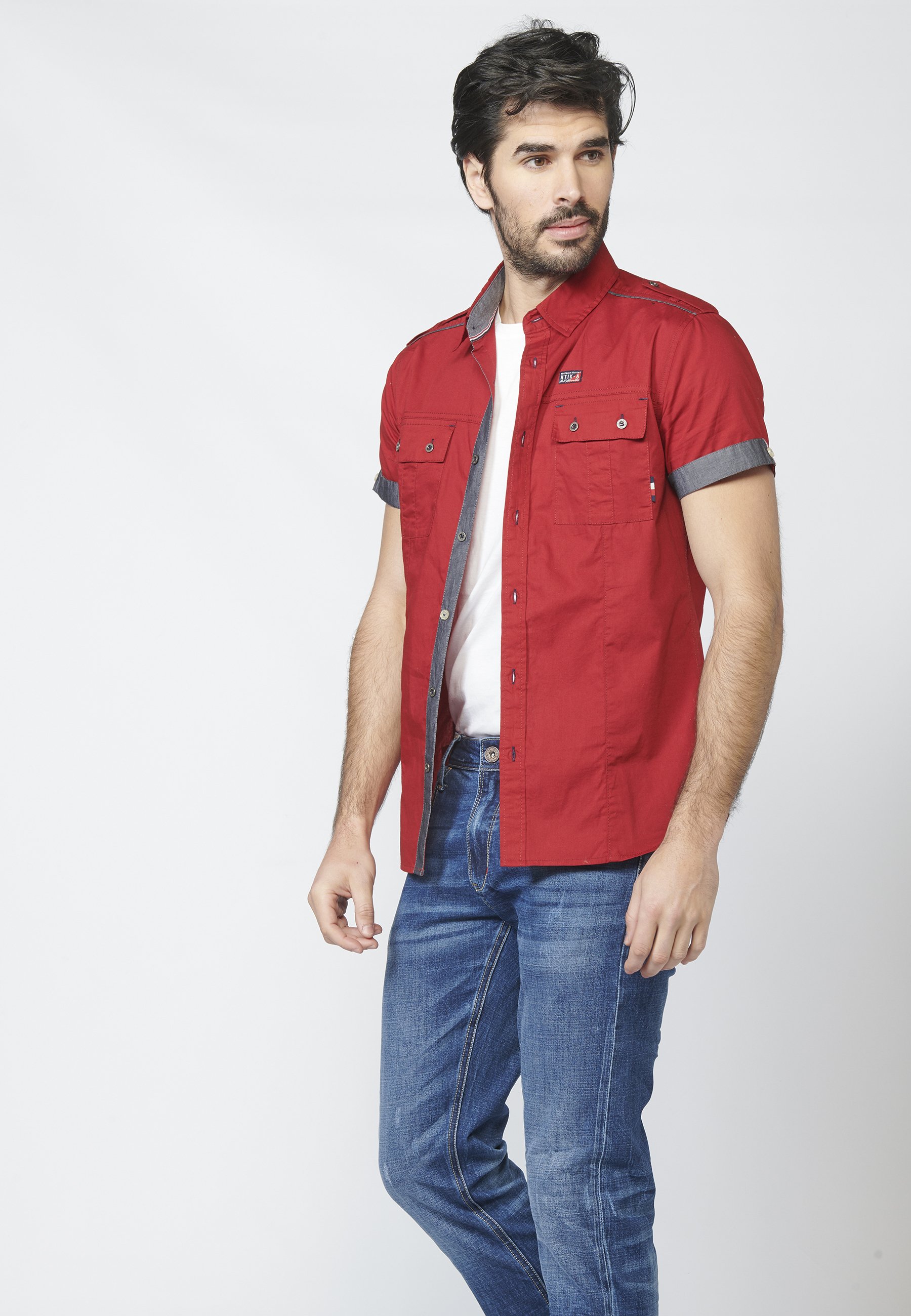 Koroshi MANGA CORTA - Camisa - rojo - Zalando.es