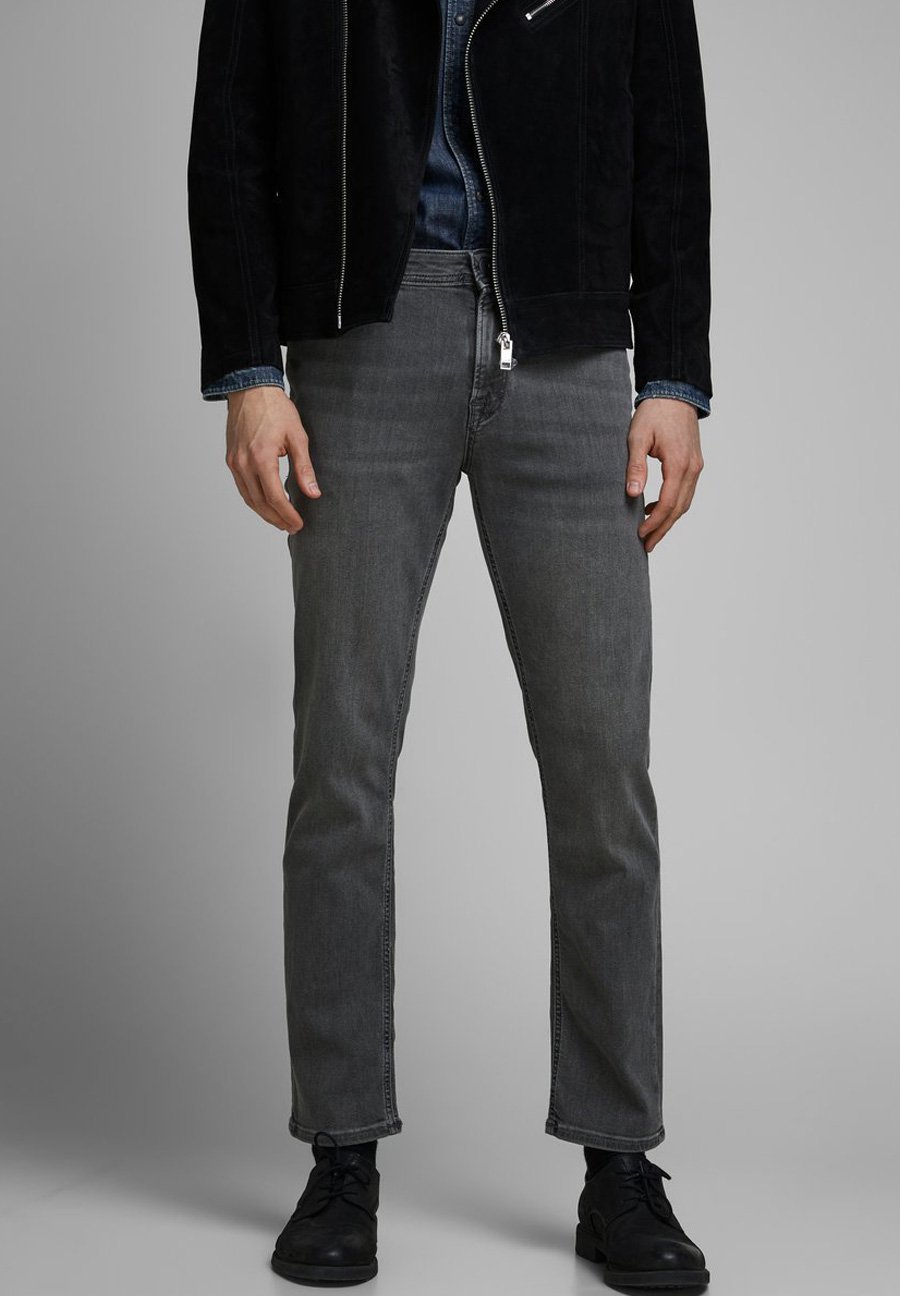Jack \u0026 Jones SKINNY FIT JEANS CLARK ORIGINAL AM 010 - Slim fit jeans - grey  denim/used denim - Zalando.nl