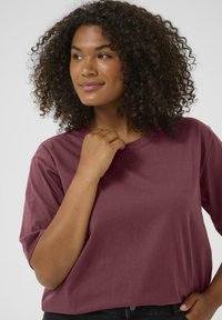 Kaffe Curve MINA - T-shirt basic - windsor wine