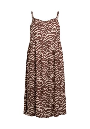 Denní šaty - brown zebra