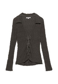 Bluse - mottled dark brown