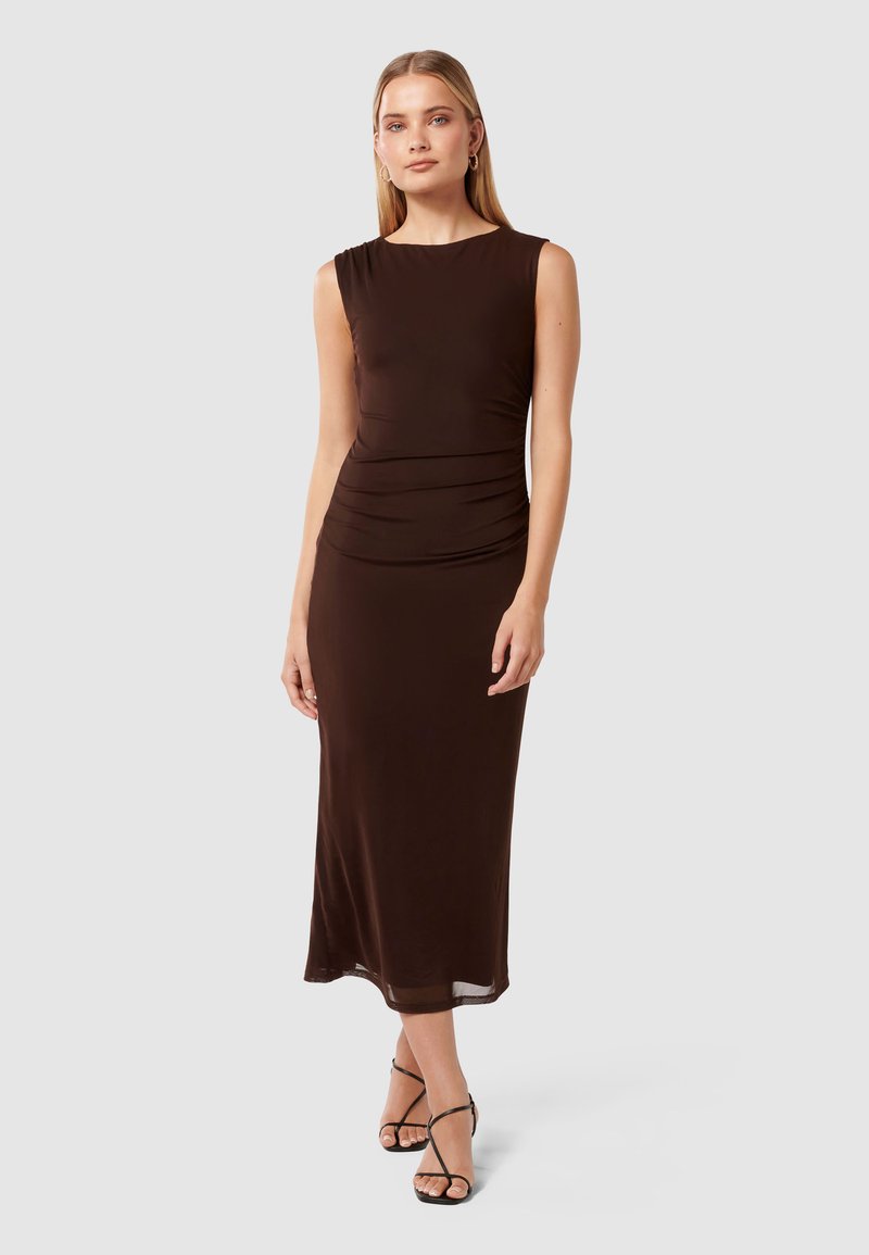 Forever New ALLY SLEEVELESS MIDI - Cocktail dress / Party dress - dark  chocolate/brown - Zalando.ie