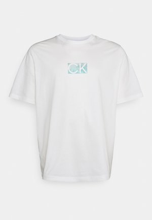 BLURRED PALM CENTER BOX TEE - Print T-shirt - ecru