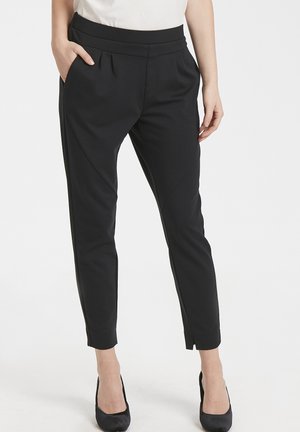 ANETT PANTS - Spodnie materiałowe - pitch black