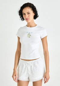 Gina Tricot - TIGHT - T-shirt imprimé - white Image miniature 1
