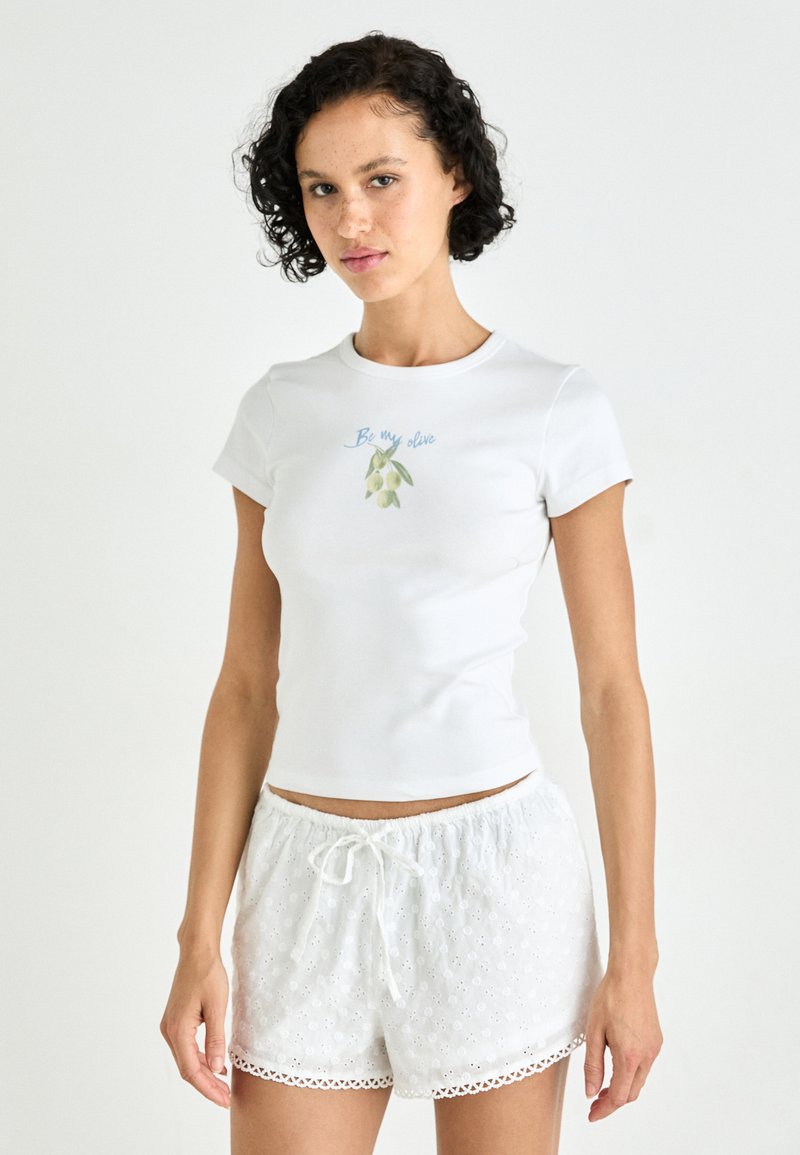 Gina Tricot - TIGHT - T-shirt imprimé - white, Agrandir