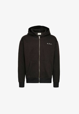 Must võrdne must kapuutsiga sviiter, mis on valmistatud puuvilla segust, esikotis, soonikkoes mansettide ja rinna peal oleva valge "A.R.C." logoga.