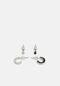 SOCCORE GRAPHIC HOOP EARRING SET - Naušnice - silver-coloured