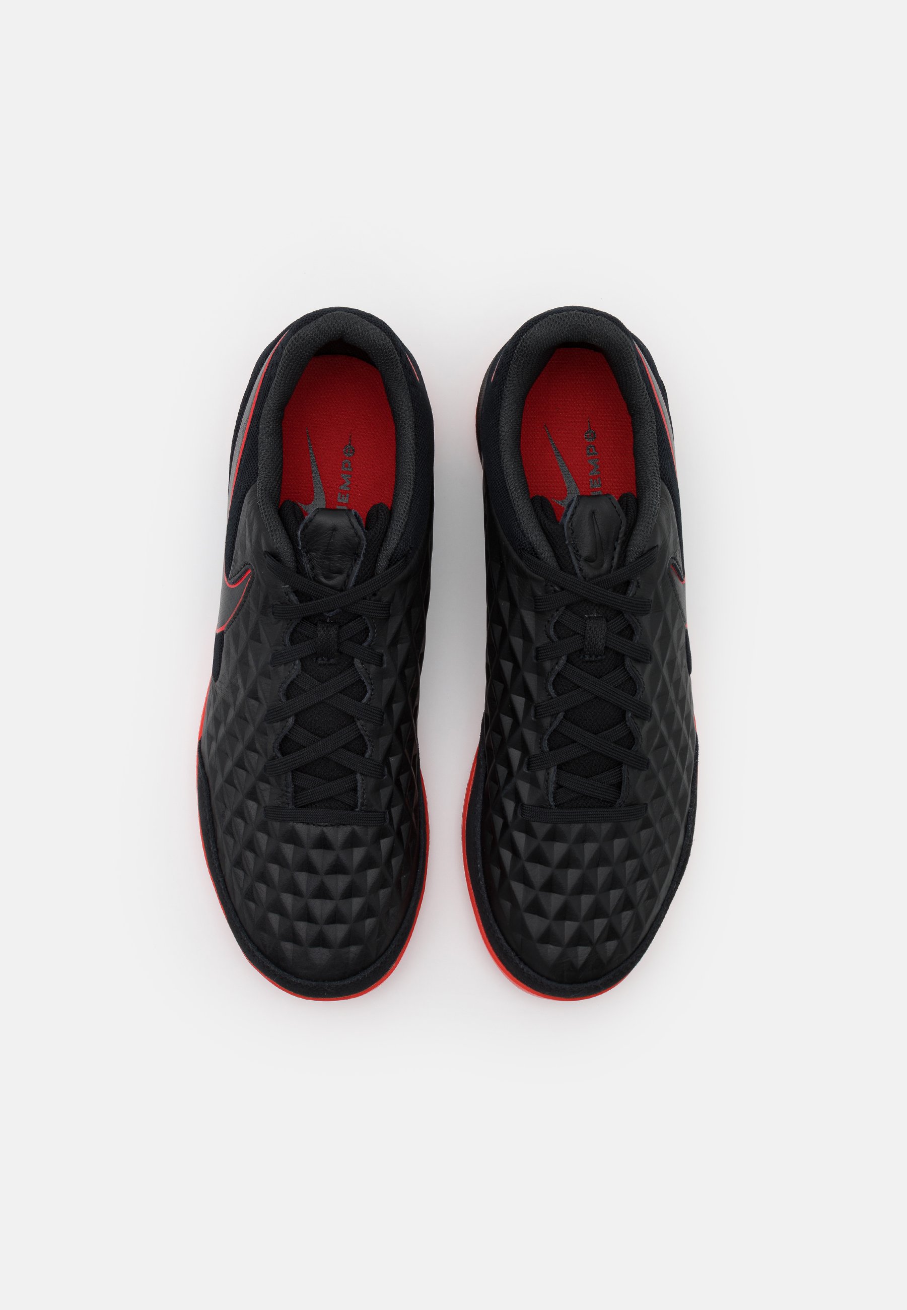 TIEMPO LEGEND 8 ACADEMY IC Fotbollsskor inomhusskor blackdark smoke greychile red TIEMPO LEGEND 8 ACADEMY IC Fotbollsskor inomhusskor blackdark smoke greychile red