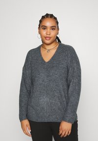 Vero Moda Curve VMCREWLEFILE V NECK BLOUSE - Sweter