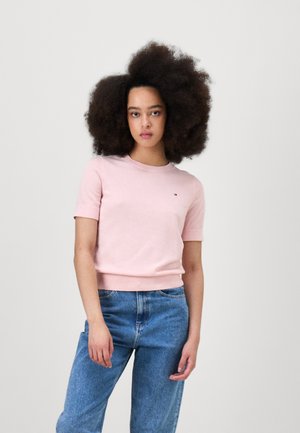 Tommy Hilfiger SHORT SLEEVE KNIT - T-shirt basic - delicate pink
