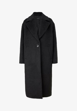 MIT STRUKTURMUSTER - Classic coat - black