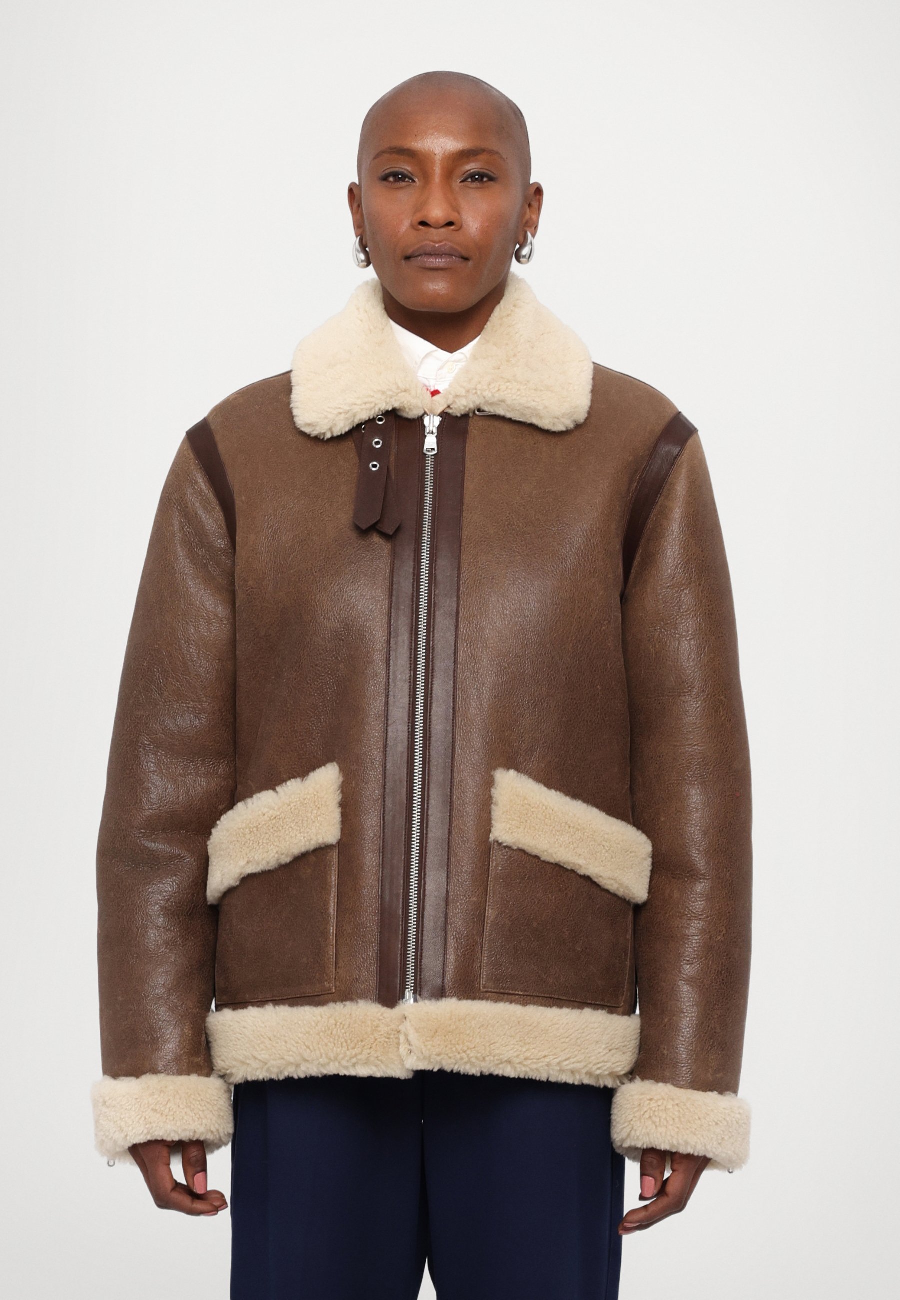 Paul & Joe MANTEAU - Leather jacket - marron/brown - Zalando.co.uk