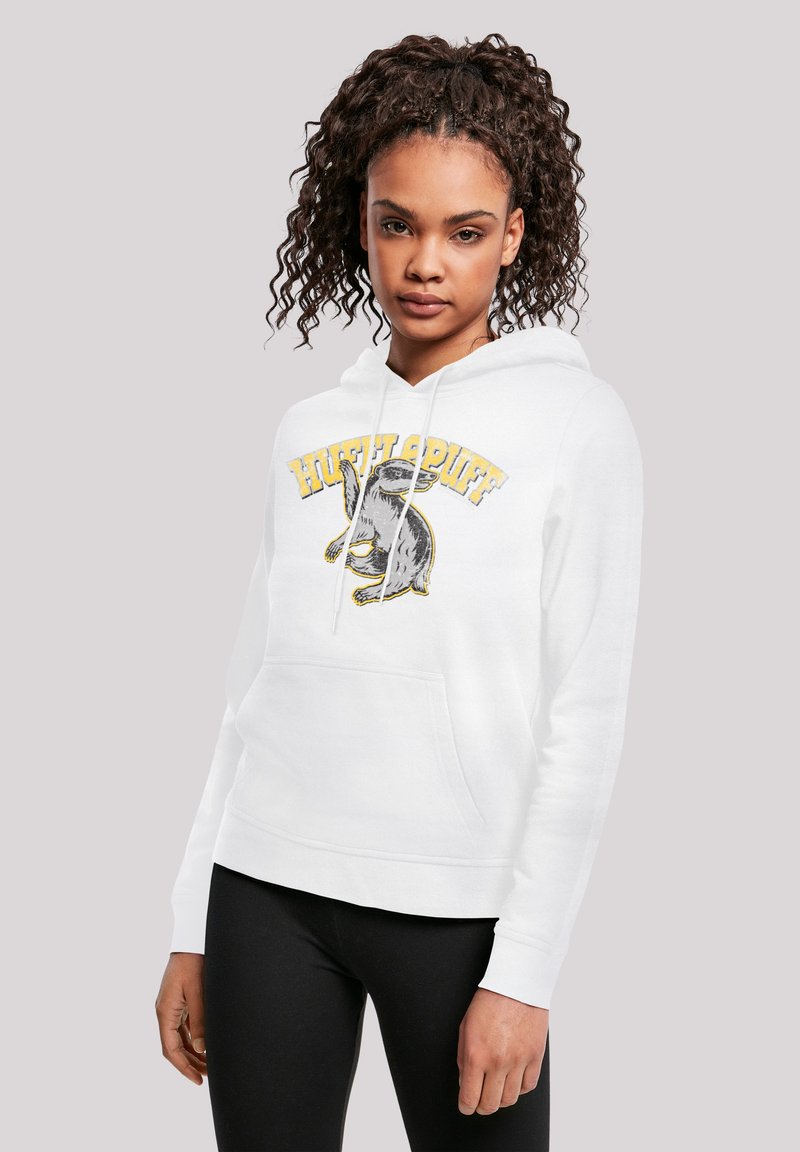 F4NT4STIC HARRY POTTER HUFFLEPUFF EMBLEM - Mikina s kapucňou - white