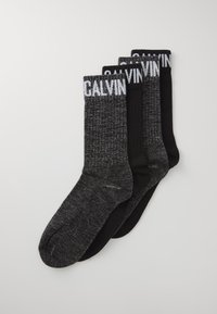 MEN SOCK RIBBON LOGO 4 PACK - Sokker - grey/black