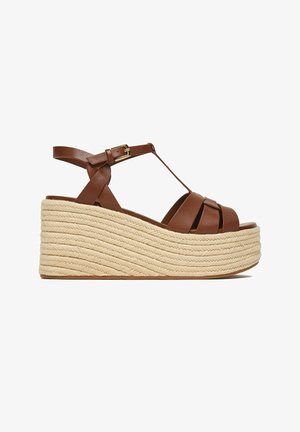 BADURA, BADURA WOMEN'S ESPADRILLES BROWN - Platvormsandaalid - brown
