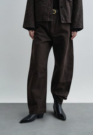 CHARLIE FULL BARREL - Jean boyfriend - espresso