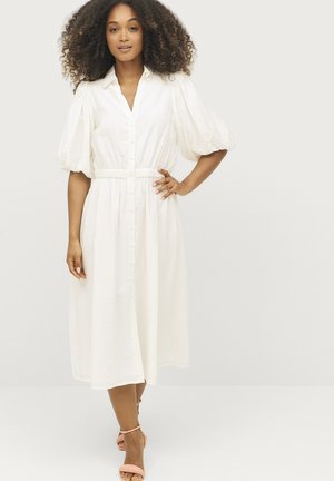 short sleeve shirt dress white