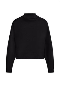SOFT-TOUCH DRAPED HIGH-NECK - Sweatshirt - black