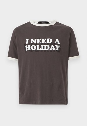 HOLIDAY RINGER TEE - Μπλουζάκι με στάμπα - charcoal