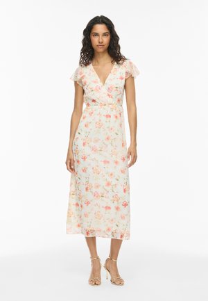 VILA, VIEMMA V NECK DRESS - Dnevna haljina - cloud dancer