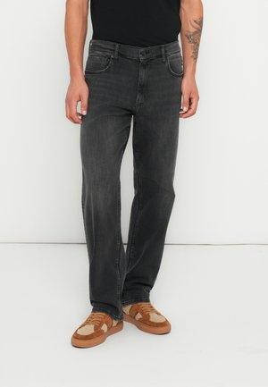 KYRAN - Jeans baggy - black delavè