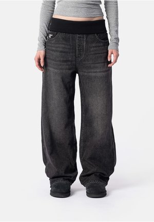 Project Blue, FOLDED RIB WIDE - Široké nohavice - black washed