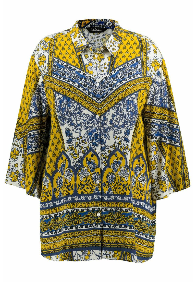 Ulla Popken Overhemdblouse geel Ulla Popken Overhemdblouse geel